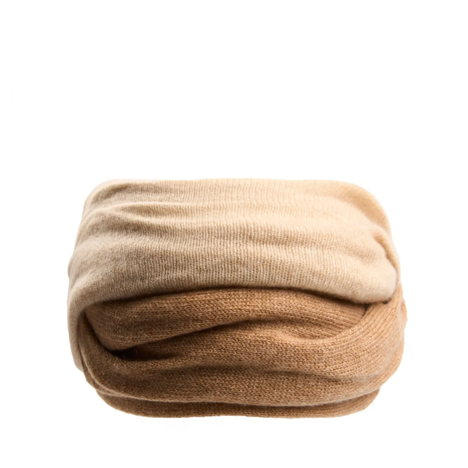 E.Marinella Scaldacollo|SCALDACOLLO CAMMELLO E GRIGIO CHIARO DOPPIO INTRECCIO In cashmere