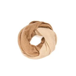 E.Marinella Scaldacollo|SCALDACOLLO CAMMELLO E GRIGIO CHIARO DOPPIO INTRECCIO In cashmere