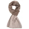 E.Marinella Scaldacollo|SCALDACOLLO MARRONE SCURO E BEIGE MICROFANTASIA In cashmere