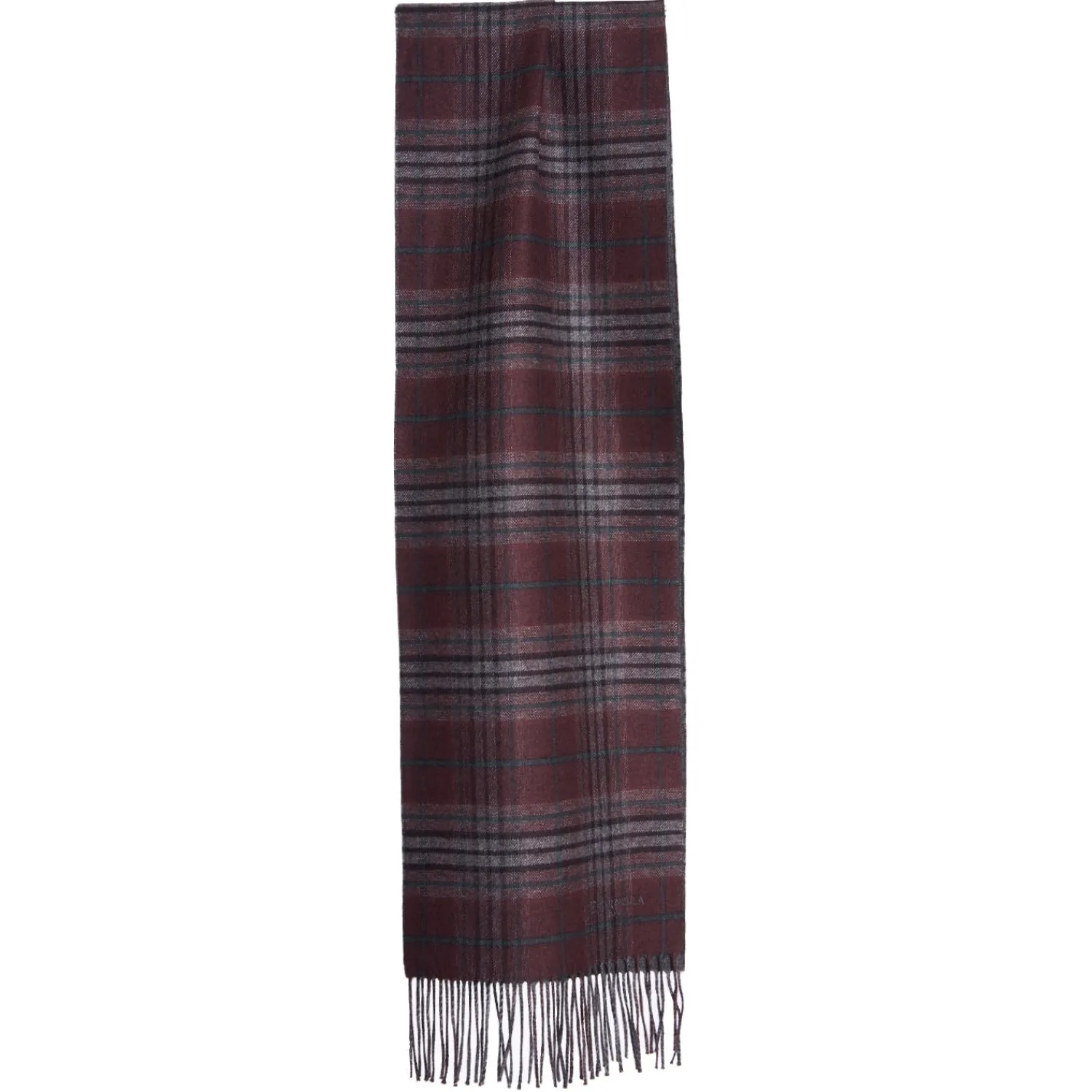 E.Marinella Sciarpe Invernali|Sciarpe Invernali|SCIARPA BICOLOR BORDEAUX IN SETA E CASHMERE Check