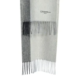 E.Marinella Sciarpe Invernali|Sciarpe Invernali|SCIARPA BICOLOR GRIGIO CHIARO IN LANA E CASHMERE Tinta unita
