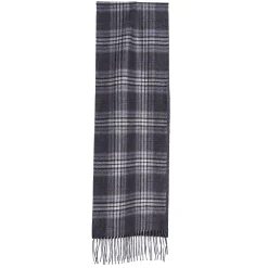E.Marinella Sciarpe Invernali|Sciarpe Invernali|SCIARPA BICOLOR GRIGIO SCURO IN SETA E CASHMERE Check