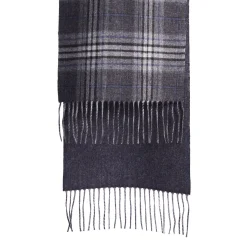 E.Marinella Sciarpe Invernali|Sciarpe Invernali|SCIARPA BICOLOR GRIGIO SCURO IN SETA E CASHMERE Check