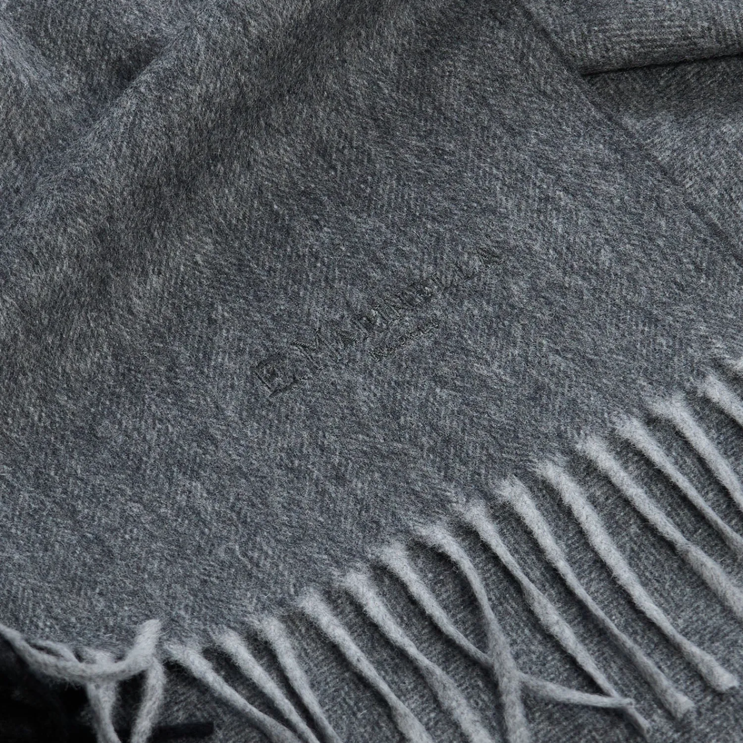 E.Marinella Sciarpe Invernali|Sciarpe Invernali|SCIARPA BICOLOR GRIGIO SCURO IN LANA E CASHMERE Tinta unita