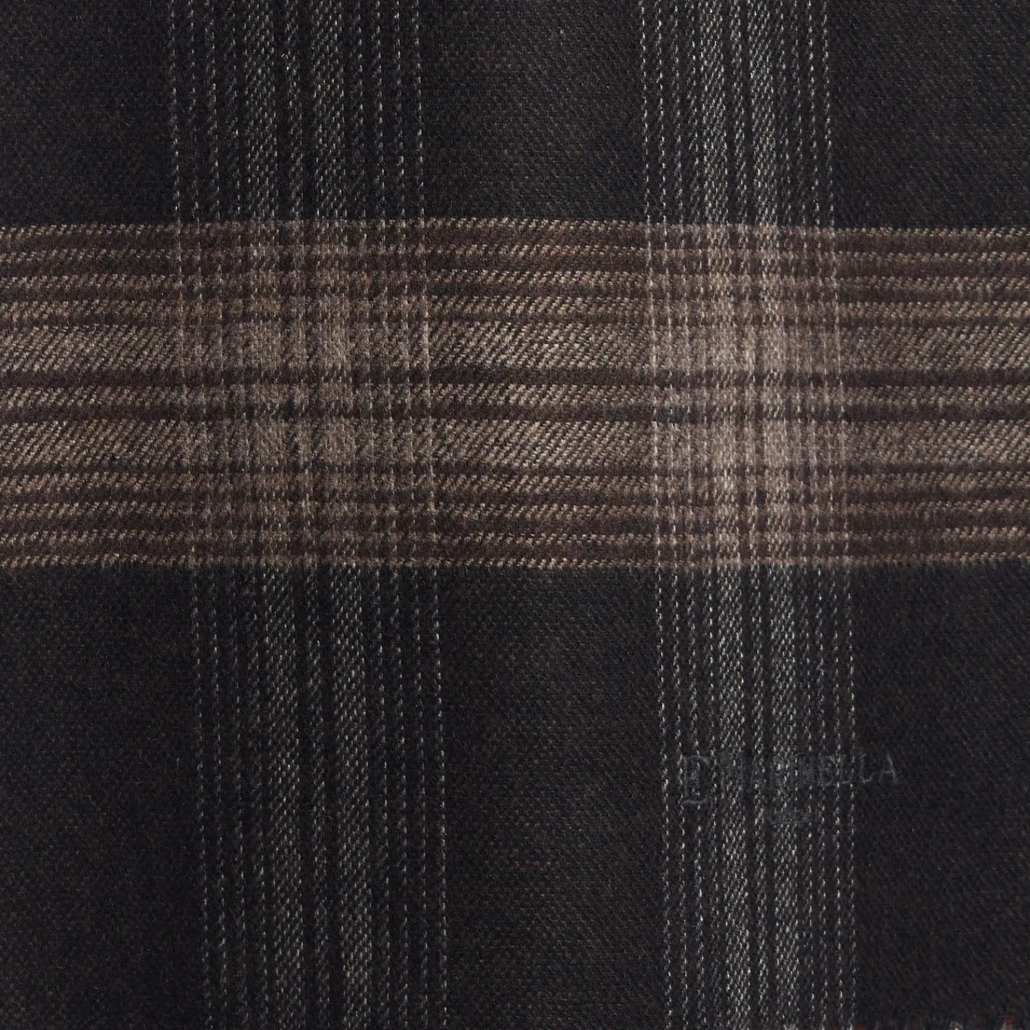 E.Marinella Sciarpe Invernali|Sciarpe Invernali|SCIARPA BICOLOR MARRONE IN SETA E CASHMERE Check