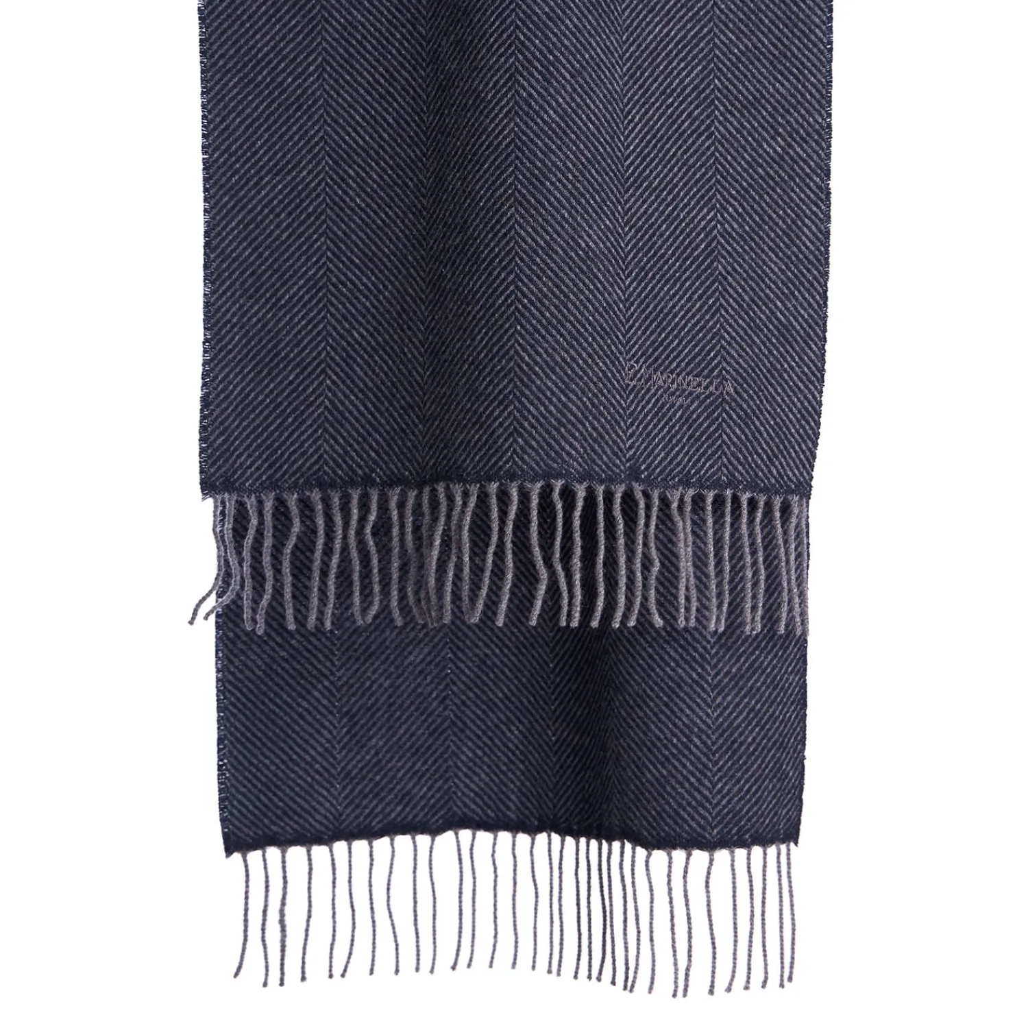 E.Marinella Sciarpe Invernali|SCIARPA COLOR BLU SCURO In cashmere