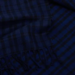 E.Marinella Sciarpe Invernali|SCIARPA LOGO EM BLU SCURO In lana