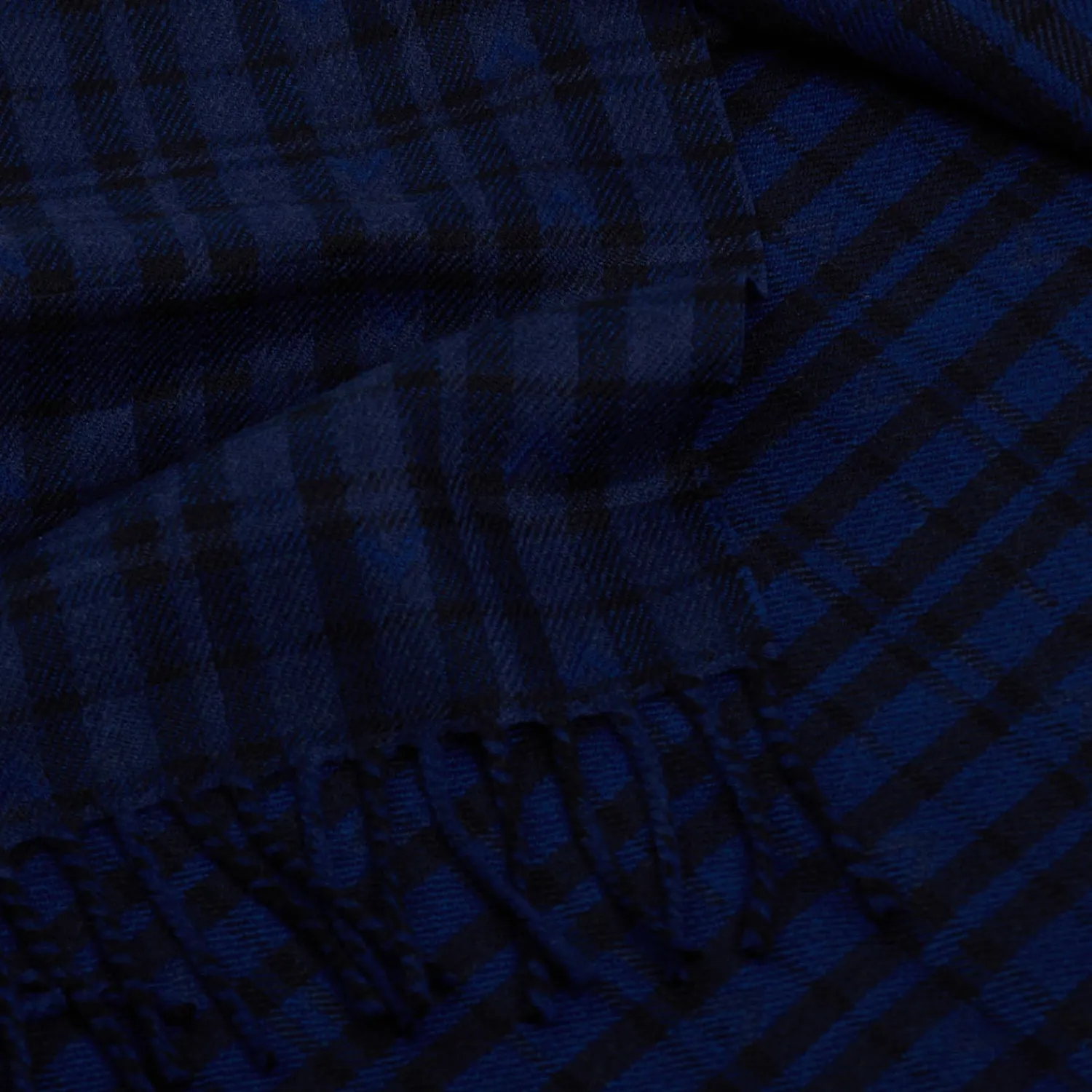 E.Marinella Sciarpe Invernali|SCIARPA LOGO EM BLU SCURO In lana