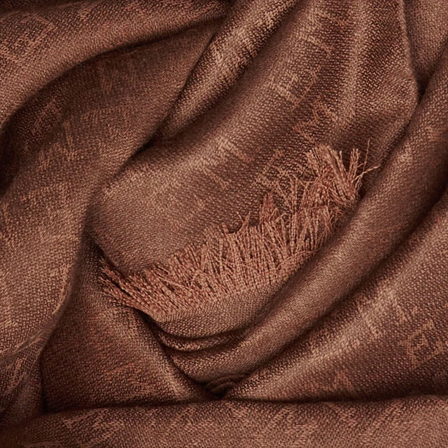 E.Marinella Sciarpe Invernali|Sciarpe Invernali|SCIARPA LOGO EM MARRONE CHIARO In lana e cashmere