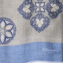 E.Marinella Sciarpe In Seta|Sciarpe In Seta|SCIARPA TUBOLARE BEIGE IN SETA TWILL Busy pattern
