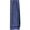 E.Marinella Sciarpe In Seta|SCIARPA TUBOLARE BLU IN SETA TWILL Classic daisy