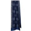 E.Marinella Sciarpe In Seta|SCIARPA TUBOLARE BLU SCURO IN SETA TWILL Classic daisy
