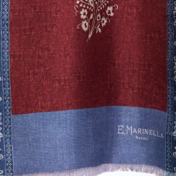 E.Marinella Sciarpe In Seta|SCIARPA TUBOLARE BORDEAUX IN SETA TWILL Paisley pattern