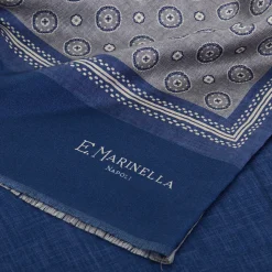 E.Marinella Sciarpe In Seta|SCIARPA TUBOLARE GRIGIO CHIARO IN SETA TWILL Classic daisy