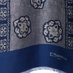 E.Marinella Sciarpe In Seta|SCIARPA TUBOLARE GRIGIO SCURO IN SETA TWILL Classic daisy