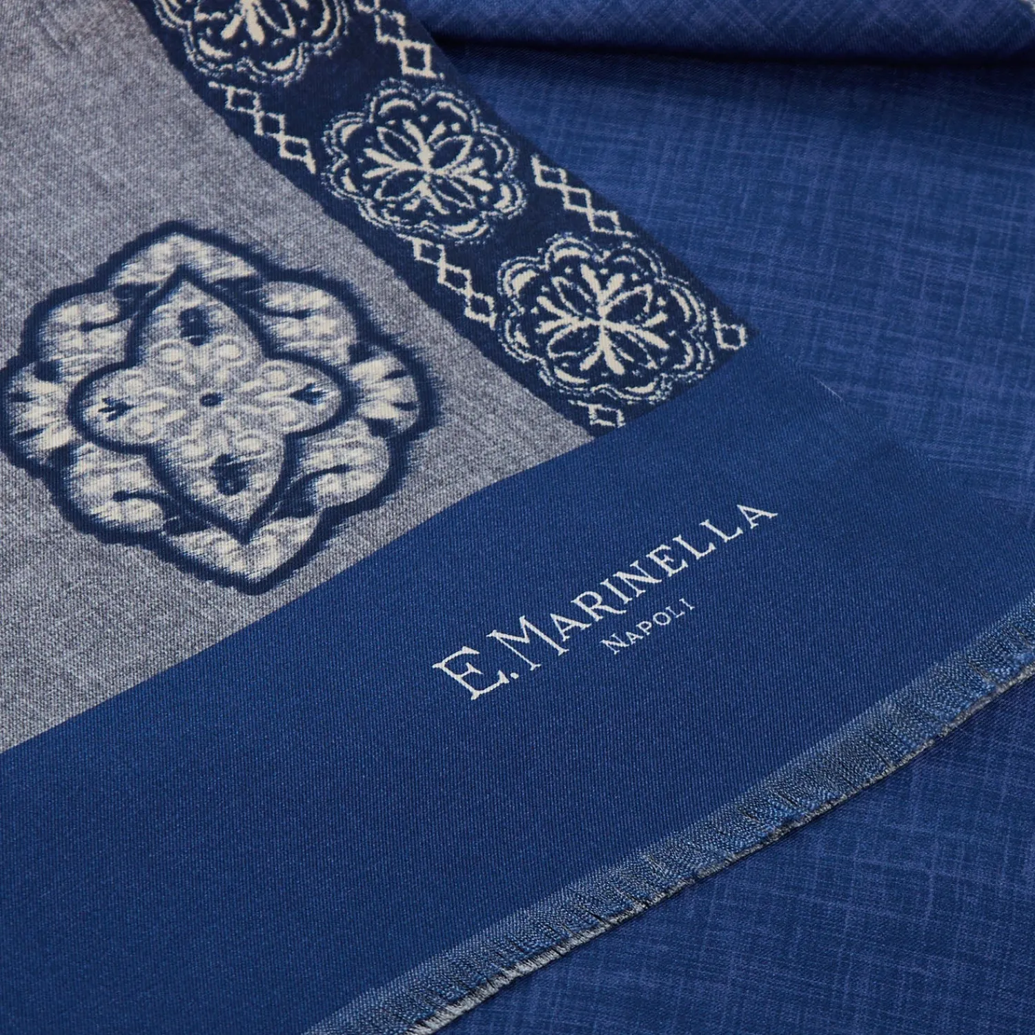 E.Marinella Sciarpe In Seta|SCIARPA TUBOLARE GRIGIO SCURO IN SETA TWILL Classic daisy