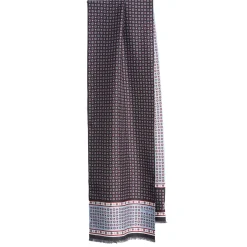 E.Marinella Sciarpe In Seta|SCIARPA TUBOLARE GRIGIO SCURO IN SETA TWILL Busy pattern