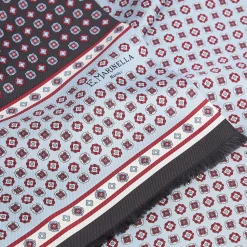 E.Marinella Sciarpe In Seta|SCIARPA TUBOLARE GRIGIO SCURO IN SETA TWILL Busy pattern