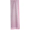 E.Marinella Sciarpe Estive|SCIARPA TUBOLARE IN VOILE DI COTONE E SETA ROSA Fiore monogram 100