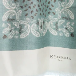 E.Marinella Sciarpe In Seta|SCIARPA TUBOLARE VERDE CHIARO IN SETA TWILL Busy pattern