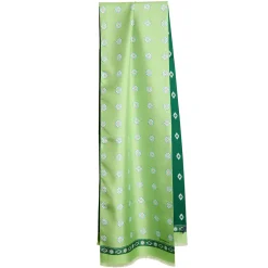 E.Marinella Sciarpe In Seta|SCIARPA TUBOLARE VERDE IN SETA TWILL Geometric harmony
