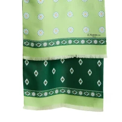 E.Marinella Sciarpe In Seta|SCIARPA TUBOLARE VERDE IN SETA TWILL Geometric harmony