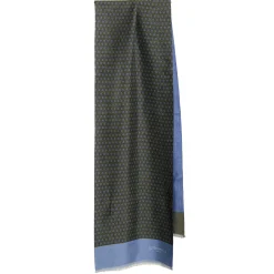 E.Marinella Sciarpe In Seta|SCIARPA TUBOLARE VERDE IN SETA TWILL Classic daisy