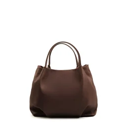 E.Marinella Tote Bag|SOFT BAG MARRONE SCURO In pelle liscia
