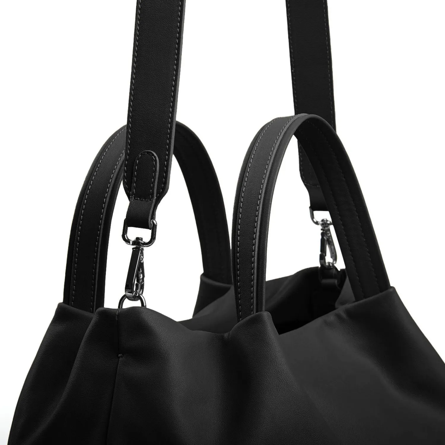 E.Marinella Tote Bag|SOFT BAG NERA In pelle liscia