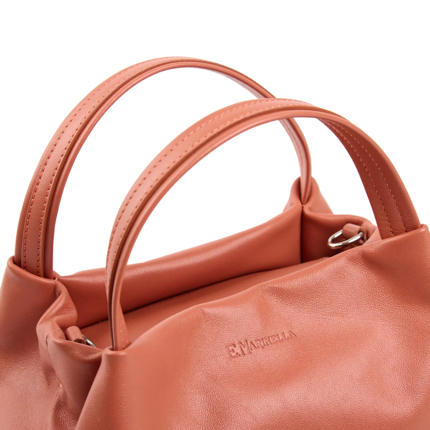 E.Marinella Mini Bag|SOFT MINI BAG ARANCIONE SCURO In pelle liscia