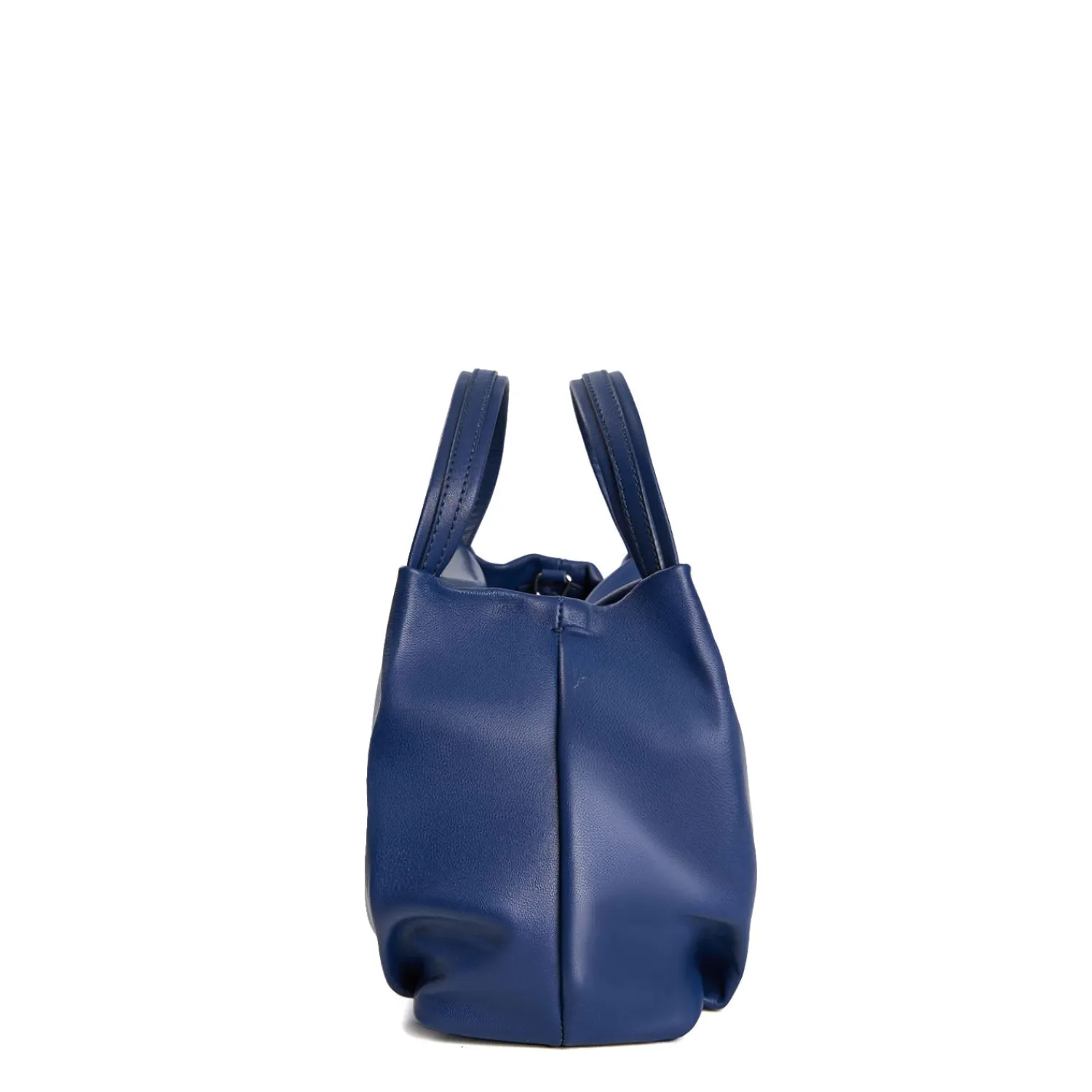 E.Marinella Mini Bag|SOFT MINI BAG BLU POLVERE In pelle liscia