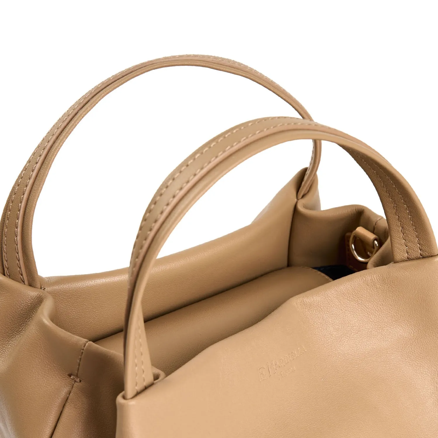 E.Marinella Mini Bag|SOFT MINI BAG CUOIO POLVERE In pelle liscia