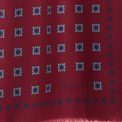 E.Marinella Sciarpe Invernali|STOLA BORDEAUX IN LANA Decorazioni floreali