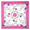 E.Marinella Sciarpe In Seta|Sciarpe Invernali|STOLA FUCSIA 115 IN LANA, SETA E CASHMERE Nappine e chiavi