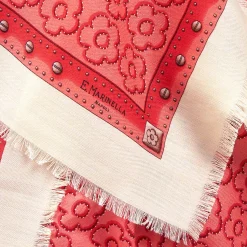 E.Marinella Sciarpe Invernali|STOLA ROSA 115 IN LANA, SETA E CASHMERE Fiori d’archivio