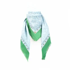 E.Marinella Sciarpe Invernali|STOLA VERDE 115 IN LANA, SETA E CASHMERE Fiori d’archivio