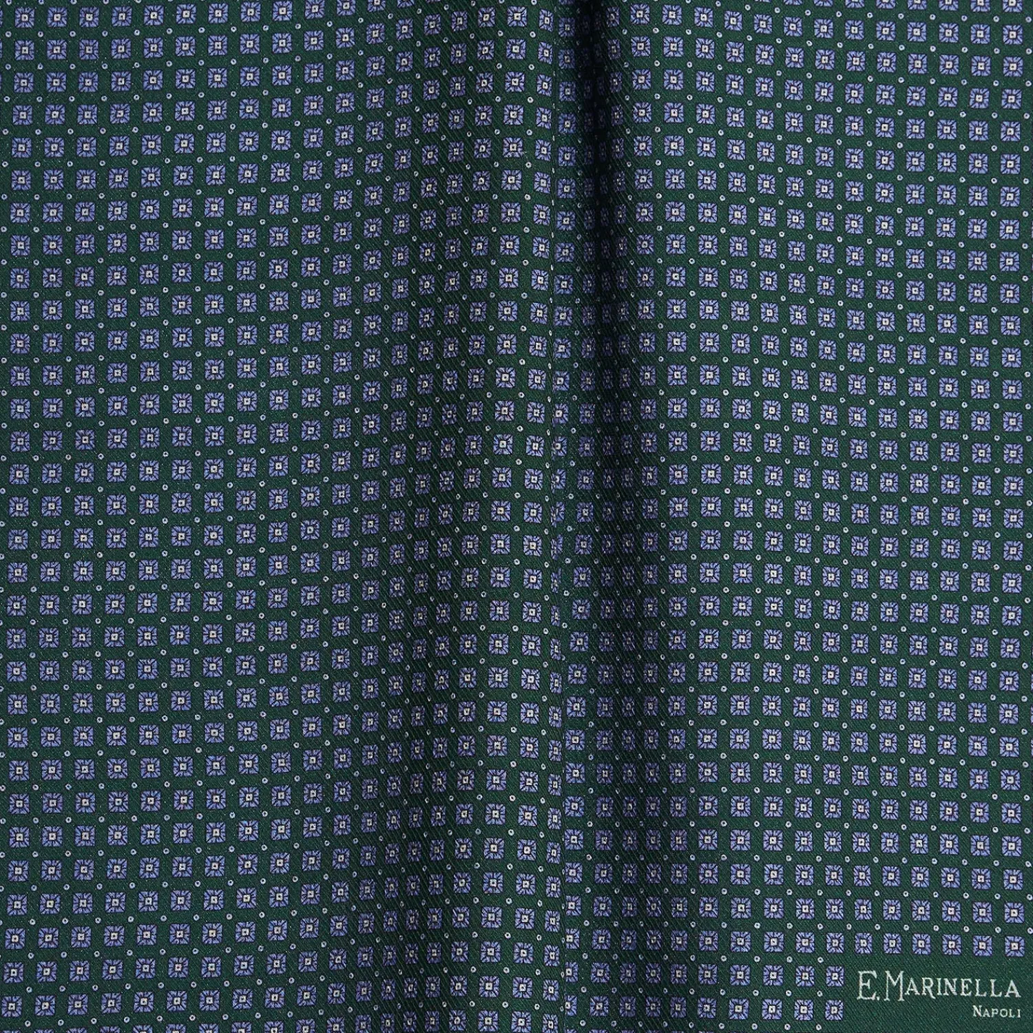 E.Marinella Sciarpe Invernali|STOLA VERDE SCURO In lana con decorazioni floreali