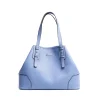 E.Marinella Tote Bag|TOTE BAG AZZURRO POLVERE In pelle martellata