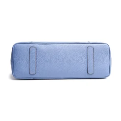 E.Marinella Tote Bag|TOTE BAG AZZURRO POLVERE In pelle martellata