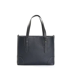 E.Marinella Tote Bag|TOTE BAG MIDI BLU SCURO In pelle martellata