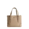 E.Marinella Tote Bag|TOTE BAG MIDI COLOR TORTORA In pelle martellata
