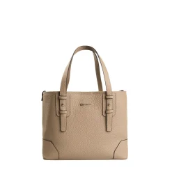 E.Marinella Tote Bag|TOTE BAG MIDI COLOR TORTORA In pelle martellata