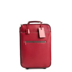 E.Marinella Borse Da Viaggio E Trolley|Borse Da Viaggio E Trolley|TROLLEY SEMIRIGIDO ROSSO In pelle martellata