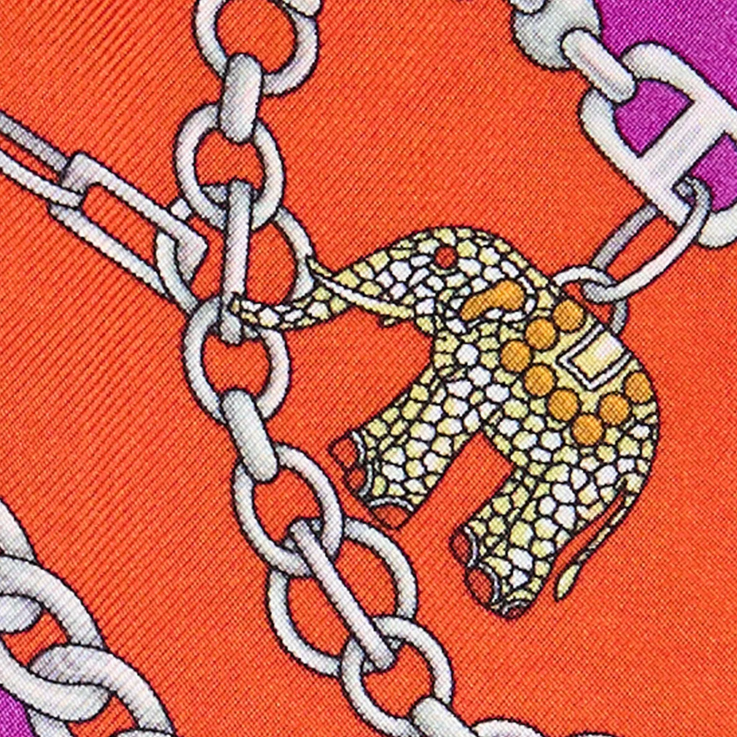 E.Marinella Twilly E Bandeaux|TWILLY IN SETA ARANCIONE Lucky elephant