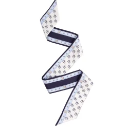 E.Marinella Twilly E Bandeaux|TWILLY IN SETA BLU SCURO Logo em
