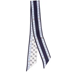 E.Marinella Twilly E Bandeaux|TWILLY IN SETA BLU SCURO Logo em