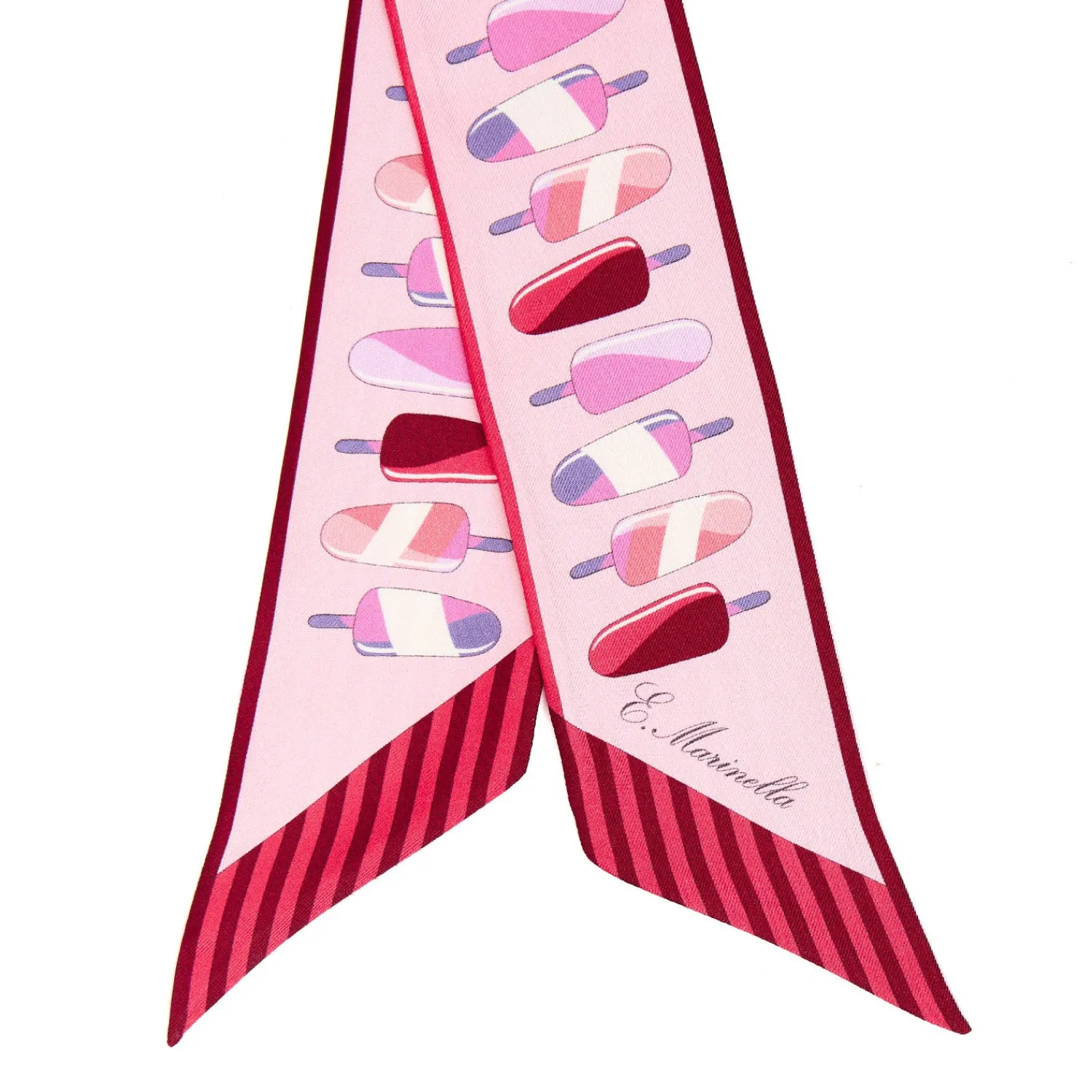 E.Marinella Twilly E Bandeaux|TWILLY IN SETA FUCSIA La gelateria