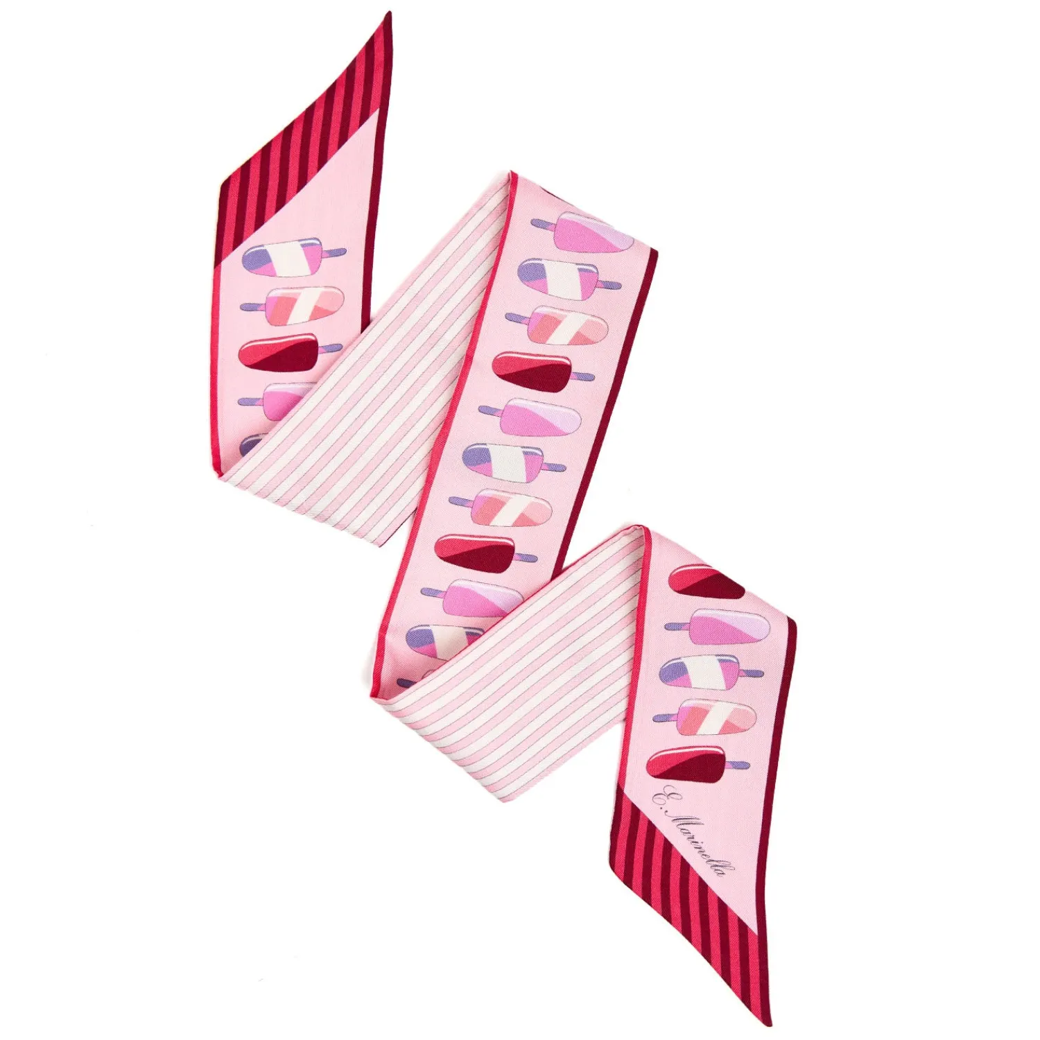 E.Marinella Twilly E Bandeaux|TWILLY IN SETA FUCSIA La gelateria