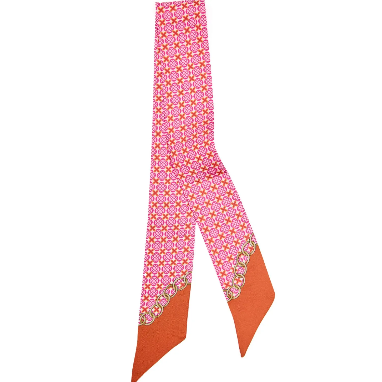 E.Marinella Twilly E Bandeaux|TWILLY IN SETA FUCSIA Microfantasia fiore
