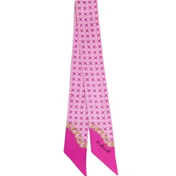 E.Marinella Twilly E Bandeaux|TWILLY IN SETA FUCSIA Microfantasia fiore